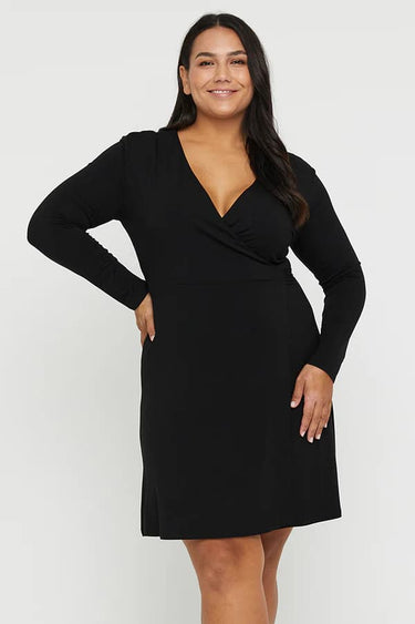 Organic Bamboo Long Sleeve Nursing Wrap Dress